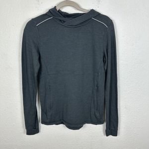Showers Pass Womens Basecamp Merino Wool Bamboo Hoodie Gray Sz Small Trail Hike